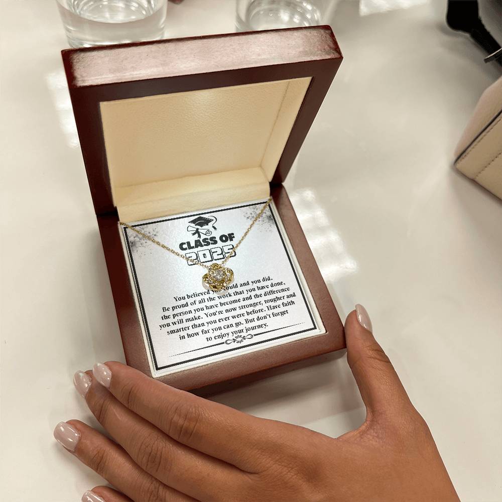 Meaningful Graduation Gift -Love Knot Necklace -Graduation Day Inspiration Gift for Him or Her