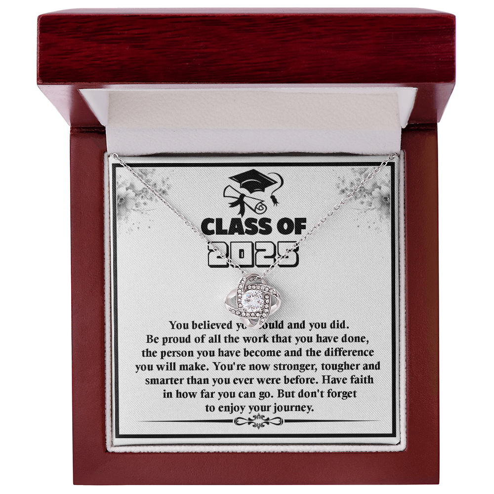 Meaningful Graduation Gift -Love Knot Necklace -Graduation Day Inspiration Gift for Him or Her