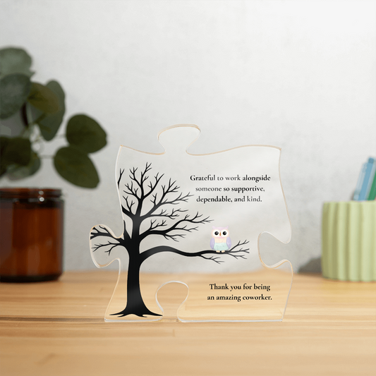 Coworker Appreciation Acrylic Puzzle Piece – Thank You Team Gift