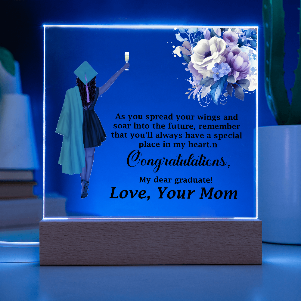 Printed Square Acrylic Plaque - A Perfect Graduation Keepsake for Proud Moments