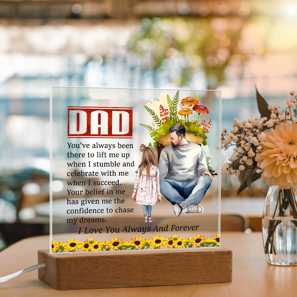 Amazing Gift For Dad, Square Acrylic Plaque Best Gift For Dad