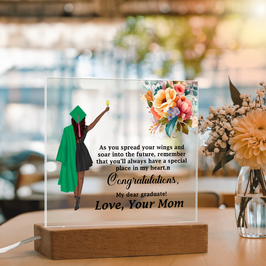 Printed Square Acrylic Plaque - A Perfect Graduation Keepsake for Proud Moments