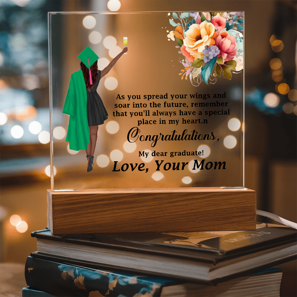 Printed Square Acrylic Plaque - A Perfect Graduation Keepsake for Proud Moments