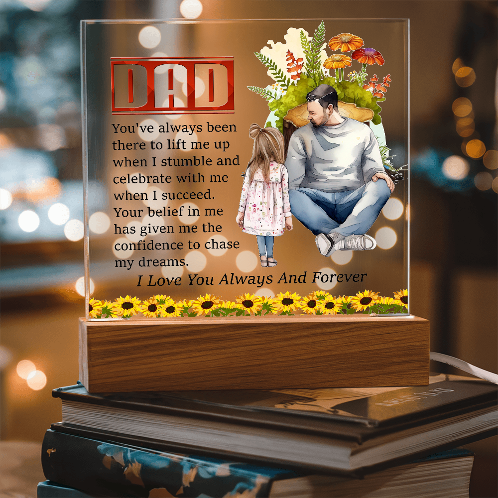 Amazing Gift For Dad, Square Acrylic Plaque Best Gift For Dad
