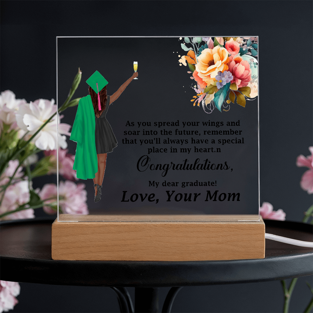 Printed Square Acrylic Plaque - A Perfect Graduation Keepsake for Proud Moments