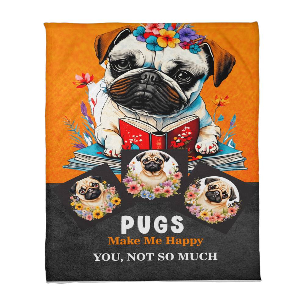 Best Gift For Pug Lover, Coral Fleece Blanket Gift For Animal Lover