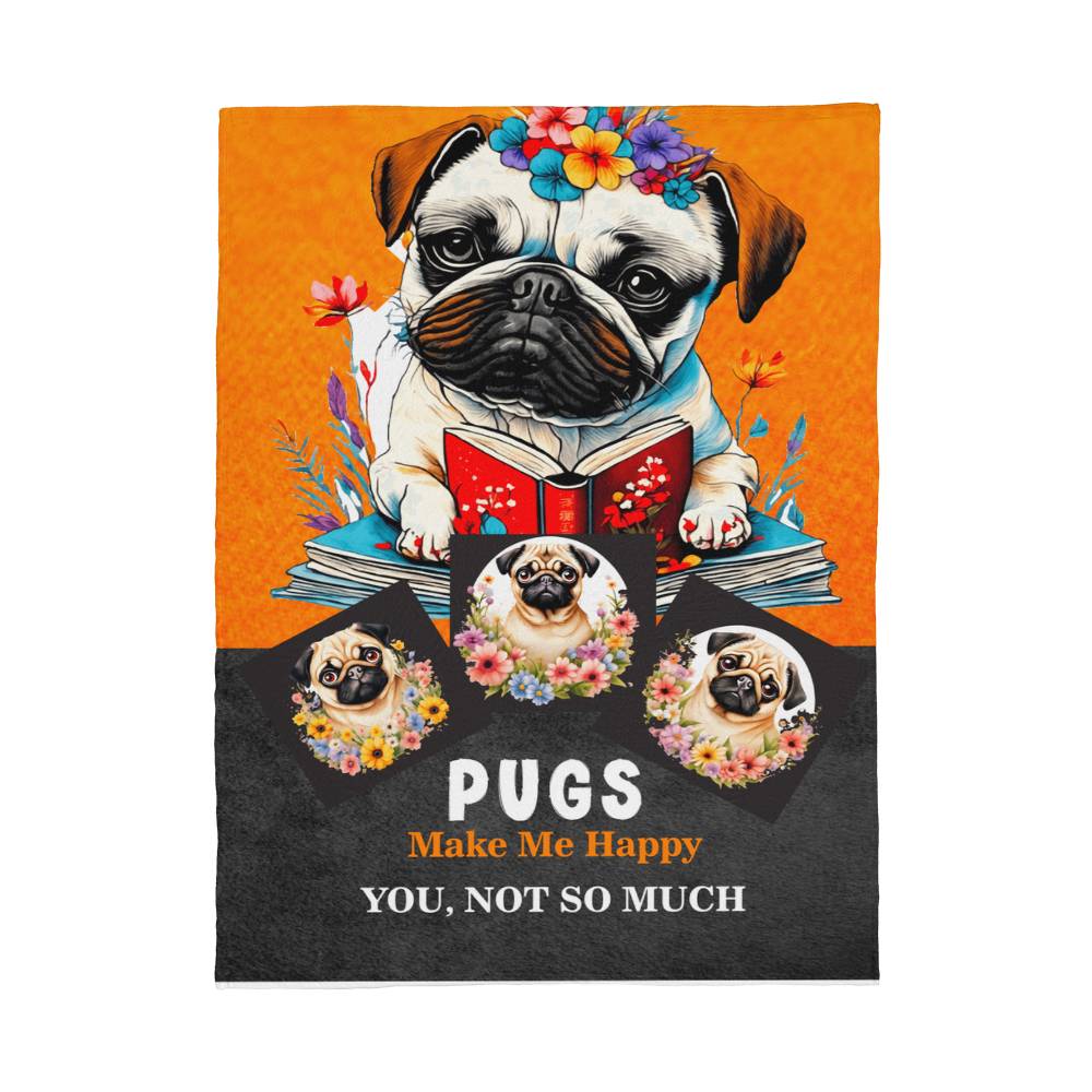 Best Gift For Pug Lover, Coral Fleece Blanket Gift For Animal Lover