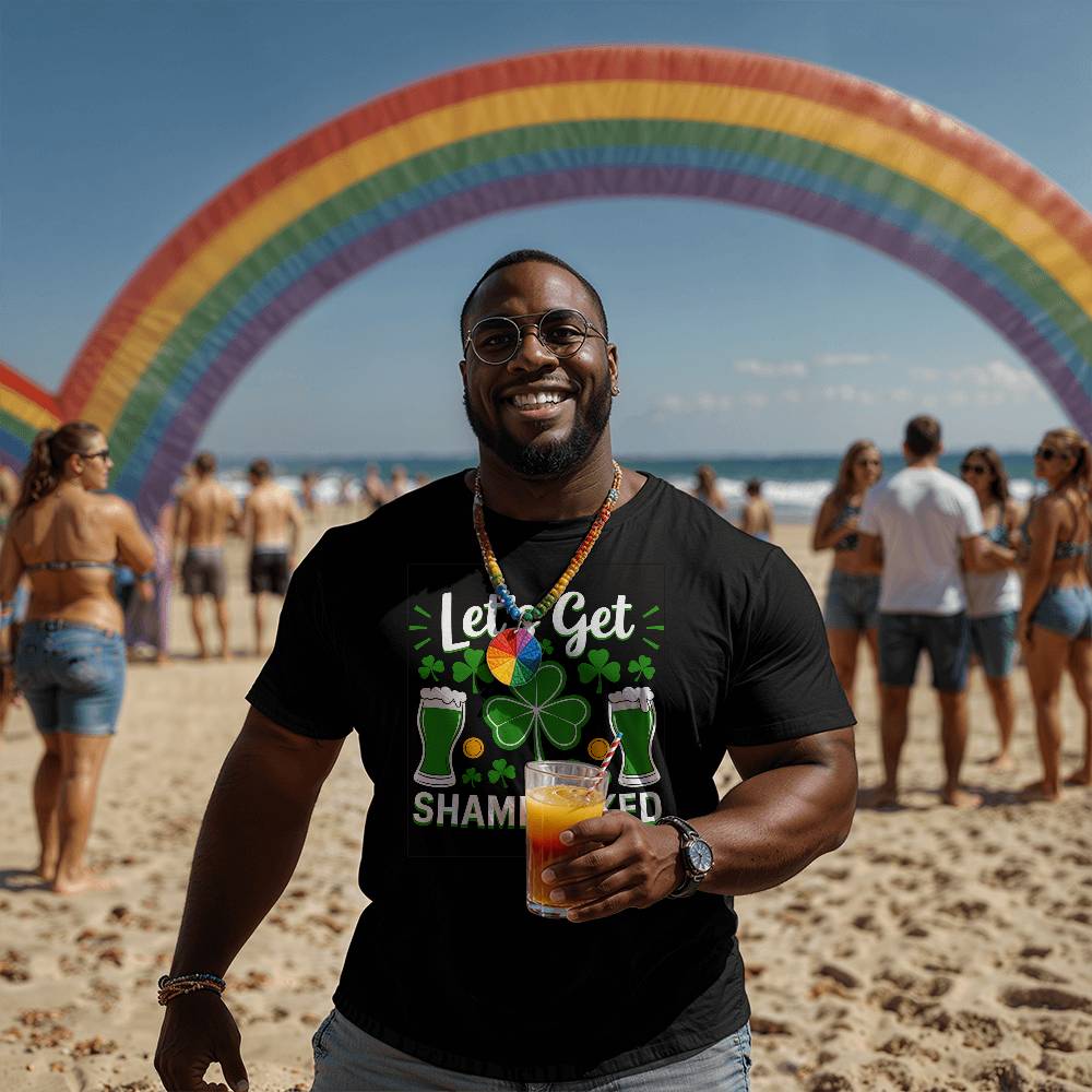 Let's Get Shamrocked T-Shirt Funny St. Patrick's Day Beer Tee Irish Drinking Party Shirt Unisex Bella+Canvas 3001