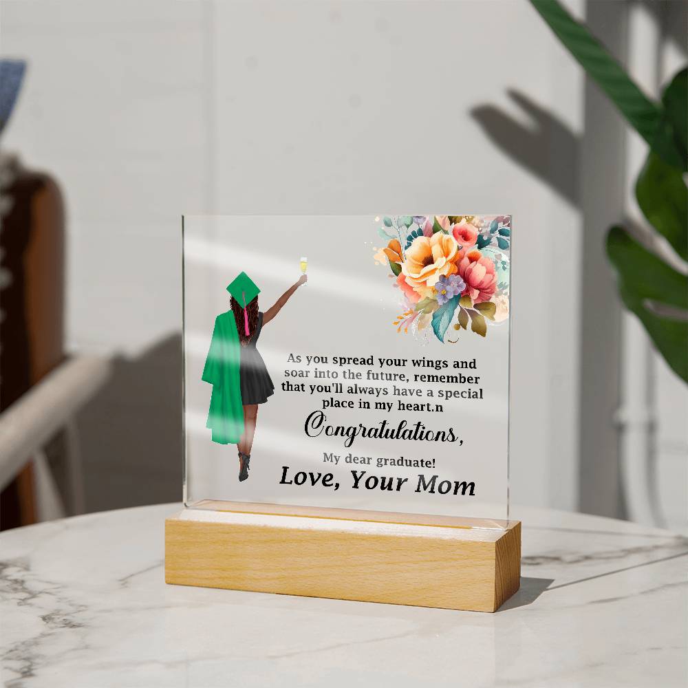 Printed Square Acrylic Plaque - A Perfect Graduation Keepsake for Proud Moments