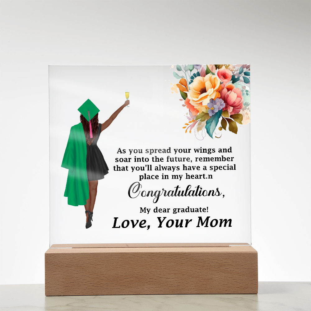 Printed Square Acrylic Plaque - A Perfect Graduation Keepsake for Proud Moments