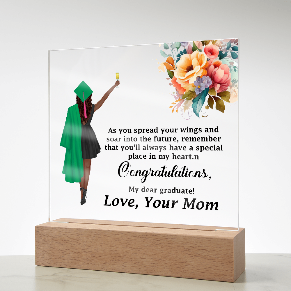 Printed Square Acrylic Plaque - A Perfect Graduation Keepsake for Proud Moments