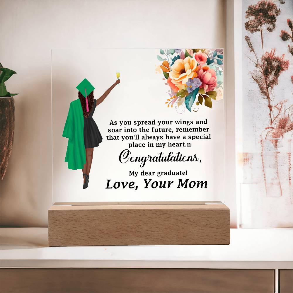 Printed Square Acrylic Plaque - A Perfect Graduation Keepsake for Proud Moments