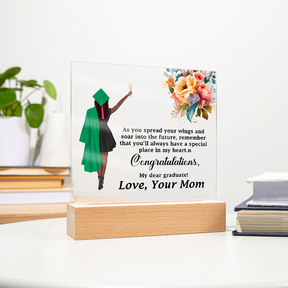 Printed Square Acrylic Plaque - A Perfect Graduation Keepsake for Proud Moments