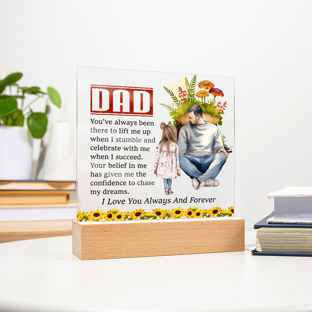 Amazing Gift For Dad, Square Acrylic Plaque Best Gift For Dad