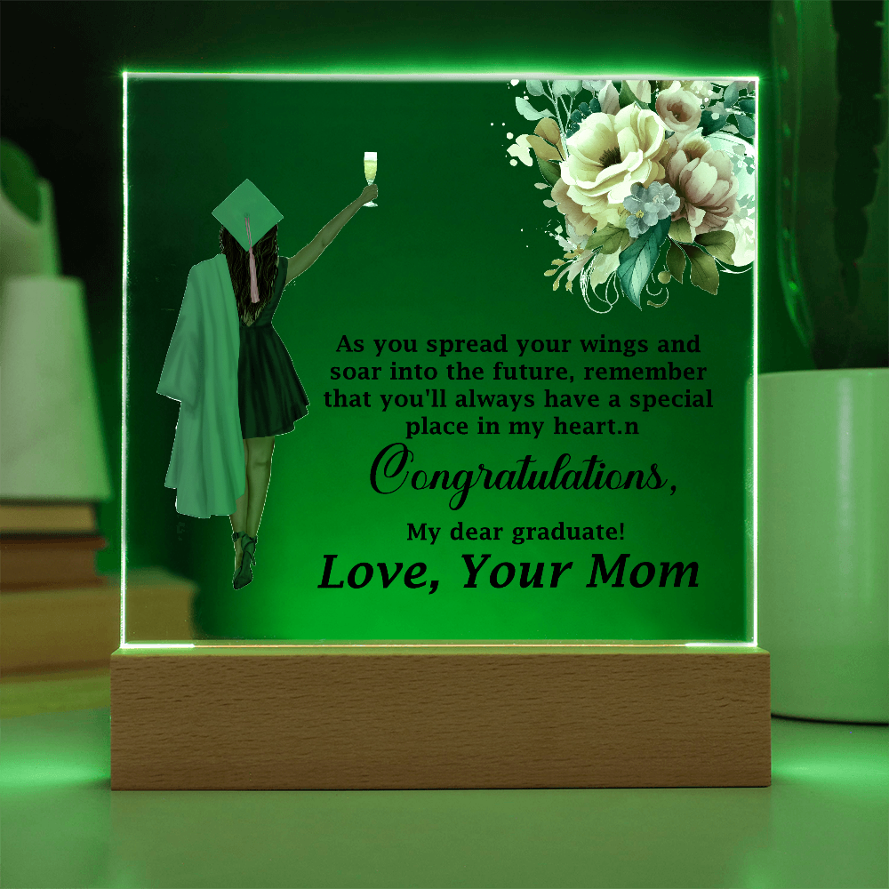 Printed Square Acrylic Plaque - A Perfect Graduation Keepsake for Proud Moments