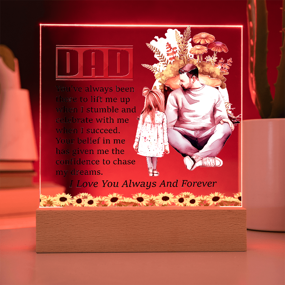 Amazing Gift For Dad, Square Acrylic Plaque Best Gift For Dad