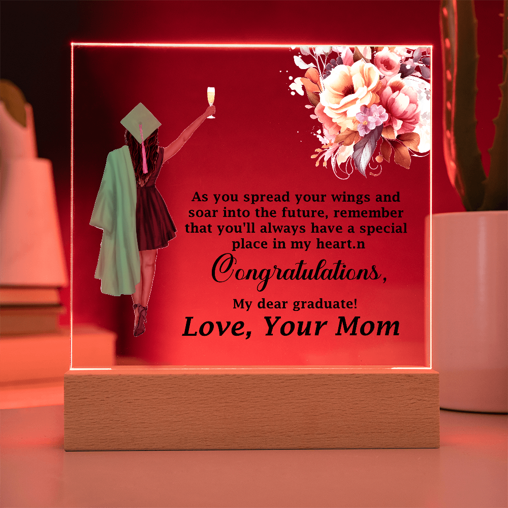 Printed Square Acrylic Plaque - A Perfect Graduation Keepsake for Proud Moments