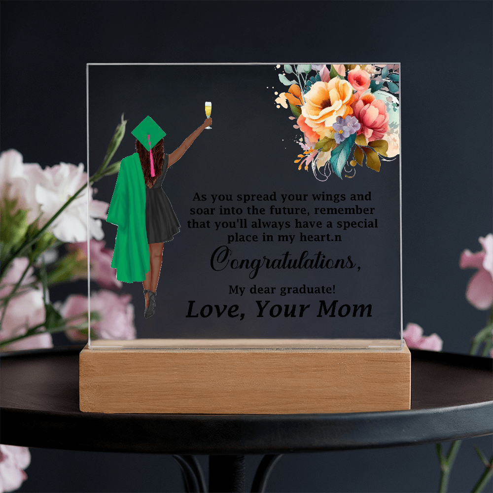 Printed Square Acrylic Plaque - A Perfect Graduation Keepsake for Proud Moments