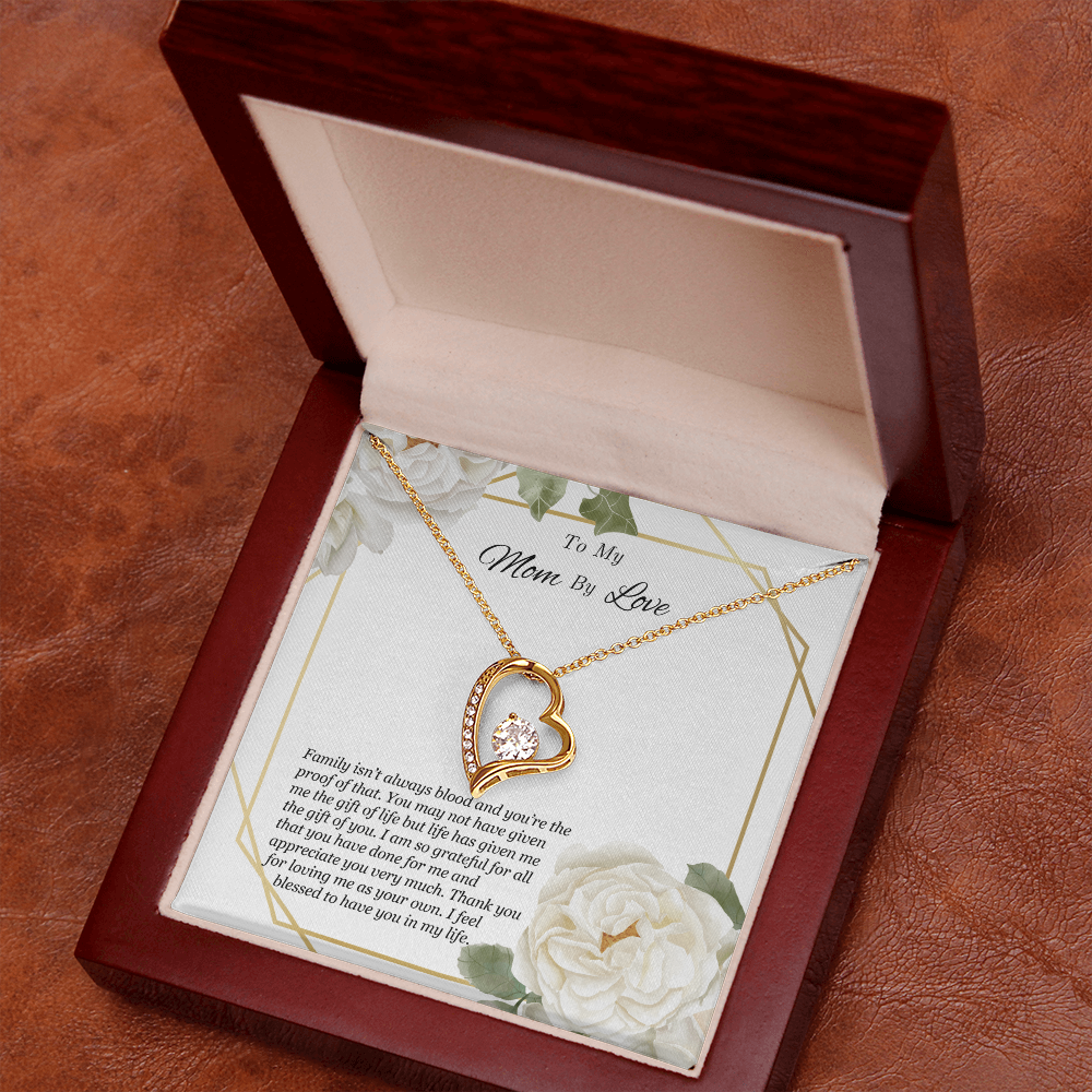 To My Mom By Love Necklace - Meaningful Gift for Bonus Mom, Stepmom, or Mother Figure, Appreciation Jewelry