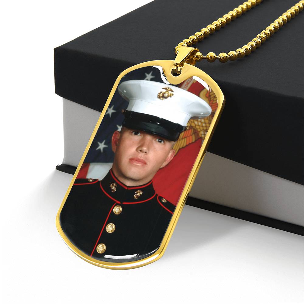 Personalized Photo Dog Tag Necklace with Custom Engraving