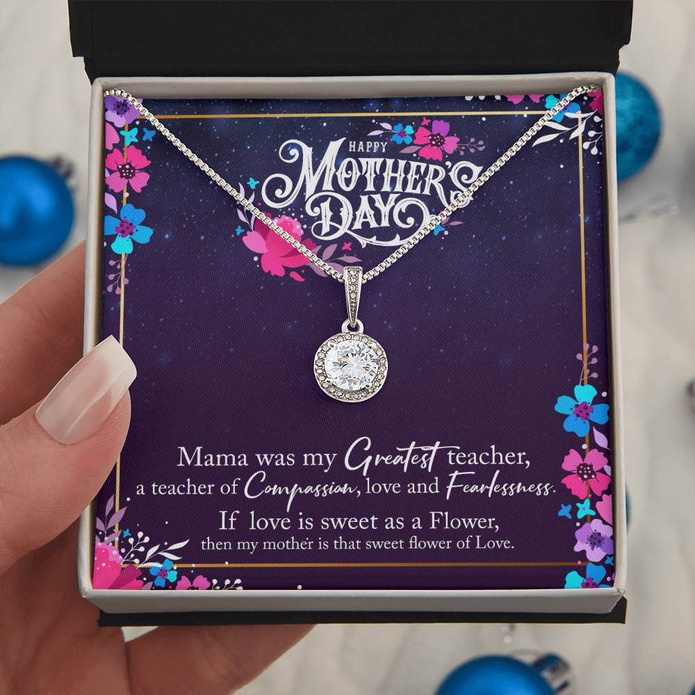 Happy Mother's Day Necklace - Inspirational Jewelry Gift for Mom, Sentimental Message Card for Mother's Day