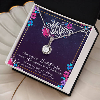 Happy Mother's Day Necklace - Inspirational Jewelry Gift for Mom, Sentimental Message Card for Mother's Day