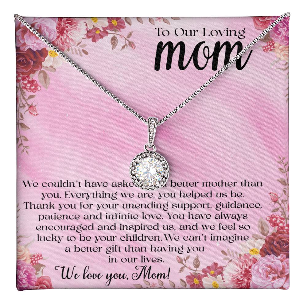 To Our Loving Mom Necklace - Thoughtful Gift from Children, Mother’s Day, Birthday, Christmas Gift for Mom