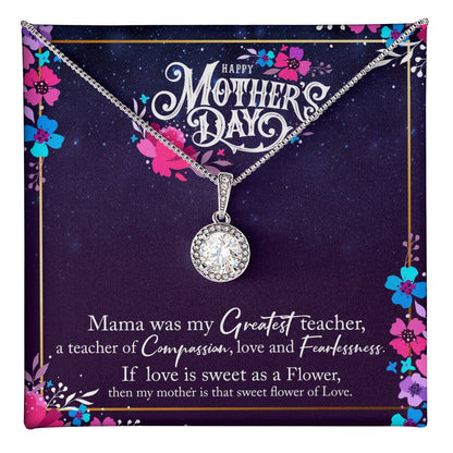 Happy Mother's Day Necklace - Inspirational Jewelry Gift for Mom, Sentimental Message Card for Mother's Day