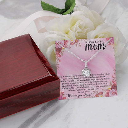 To Our Loving Mom Necklace - Thoughtful Gift from Children, Mother’s Day, Birthday, Christmas Gift for Mom