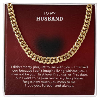 Men’s Cuban Link Chain – Meaningful Gift for Husband, Stainless Steel or 14K Gold, Adjustable Necklace, Romantic Anniversary or Birthday Gift