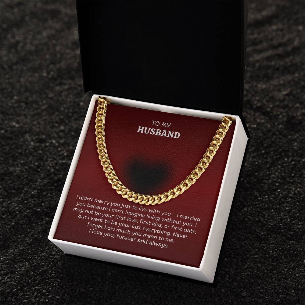 Men’s Cuban Link Chain – Meaningful Gift for Husband, Stainless Steel or 14K Gold, Adjustable Necklace, Romantic Anniversary or Birthday Gift