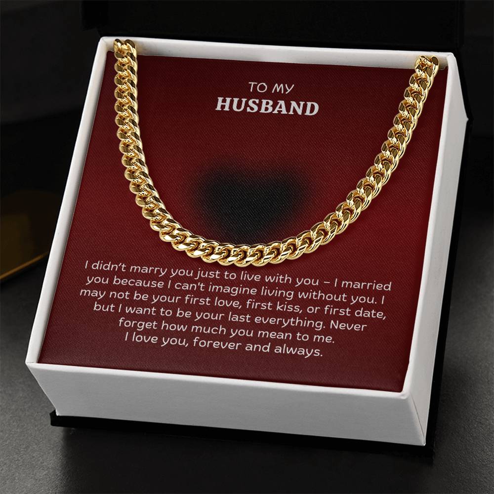 Men’s Cuban Link Chain – Meaningful Gift for Husband, Stainless Steel or 14K Gold, Adjustable Necklace, Romantic Anniversary or Birthday Gift