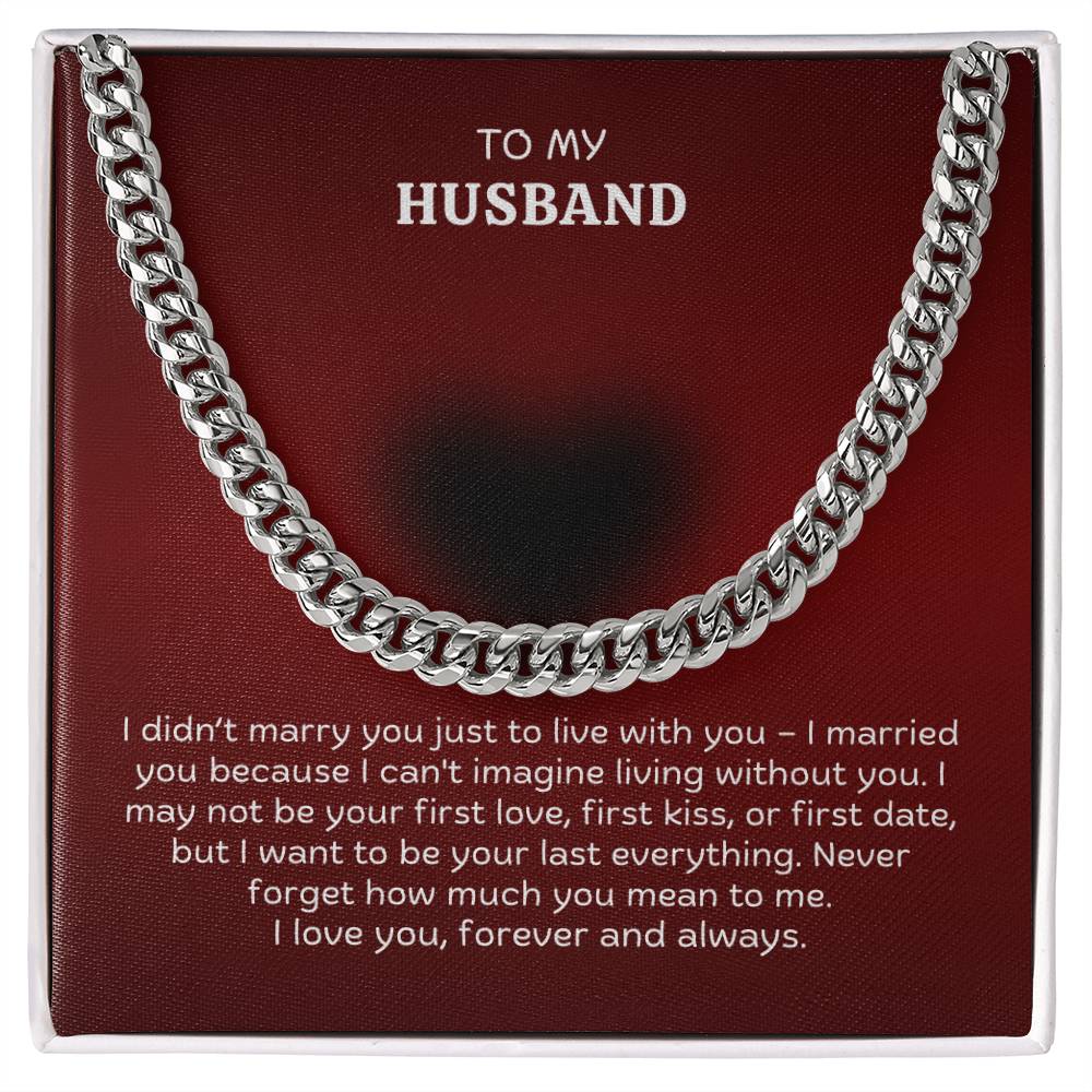 Men’s Cuban Link Chain – Meaningful Gift for Husband, Stainless Steel or 14K Gold, Adjustable Necklace, Romantic Anniversary or Birthday Gift