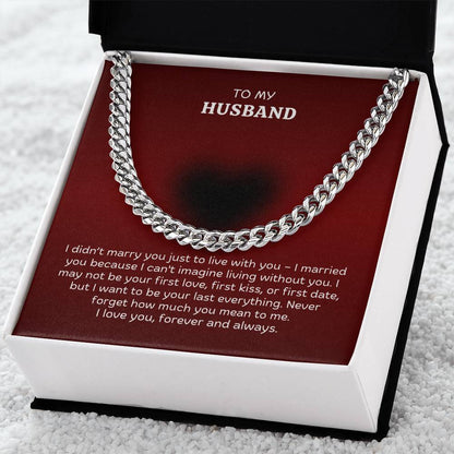 Men’s Cuban Link Chain – Meaningful Gift for Husband, Stainless Steel or 14K Gold, Adjustable Necklace, Romantic Anniversary or Birthday Gift