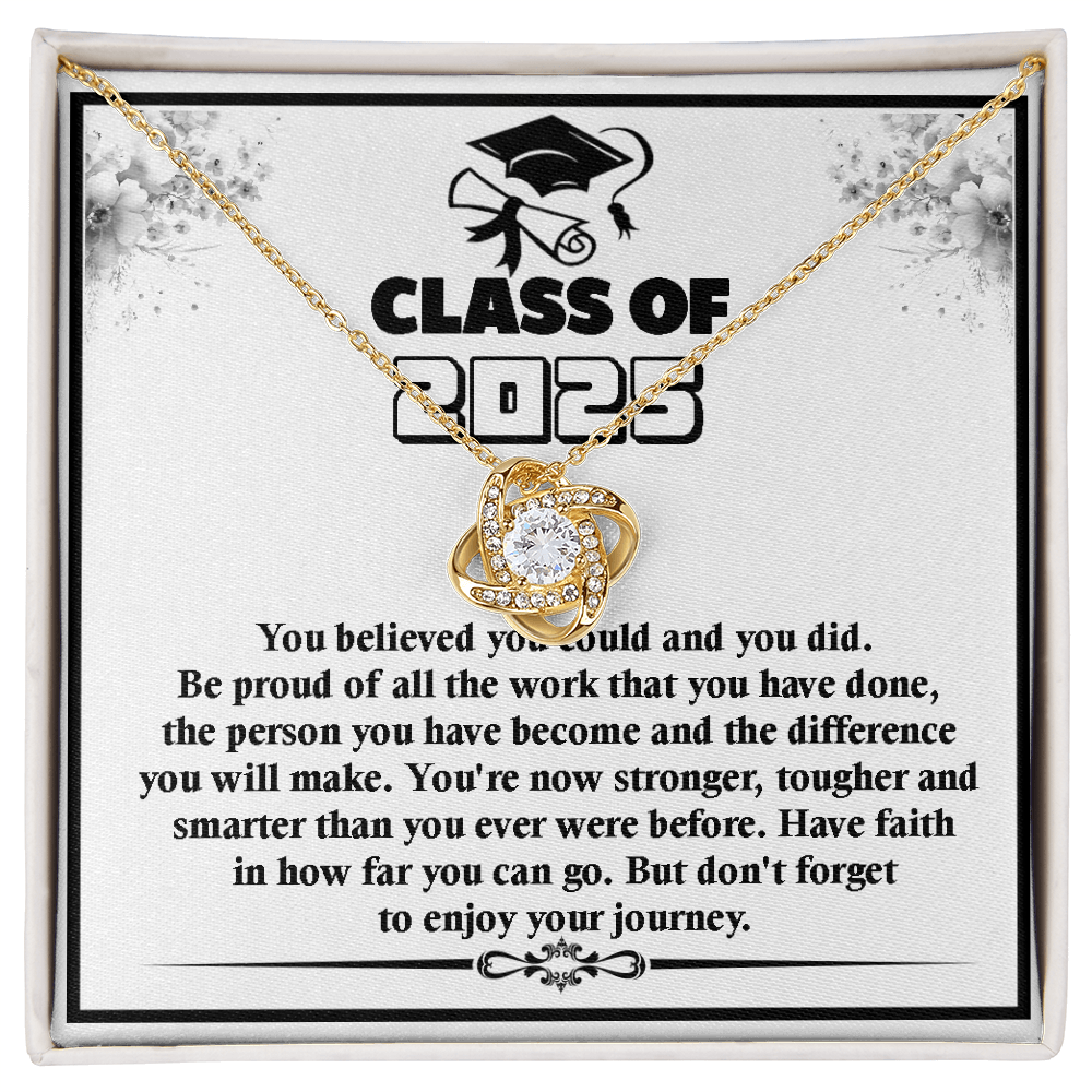 Meaningful Graduation Gift -Love Knot Necklace -Graduation Day Inspiration Gift for Him or Her