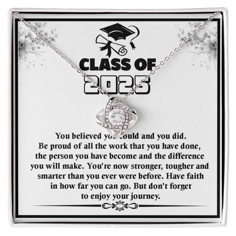 Meaningful Graduation Gift -Love Knot Necklace -Graduation Day Inspiration Gift for Him or Her