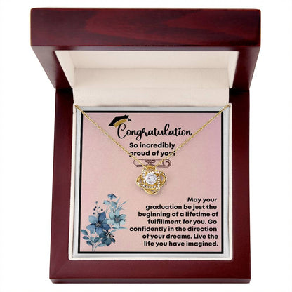Graduation Day Gift for Him or Her - Amazing Love Knot Necklace - Class of 2025 Keepsake