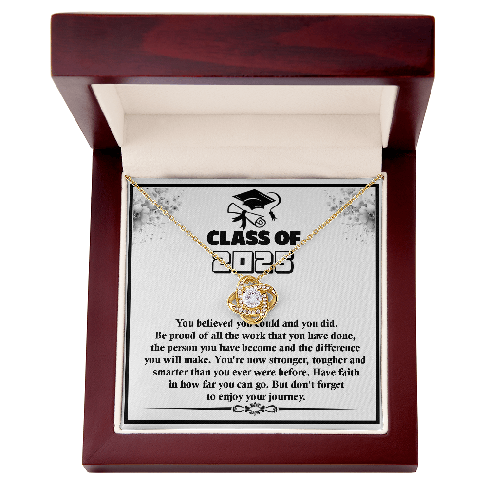 Meaningful Graduation Gift -Love Knot Necklace -Graduation Day Inspiration Gift for Him or Her