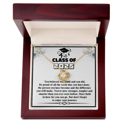 Meaningful Graduation Gift -Love Knot Necklace -Graduation Day Inspiration Gift for Him or Her