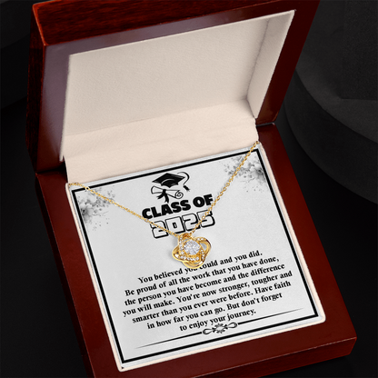 Meaningful Graduation Gift -Love Knot Necklace -Graduation Day Inspiration Gift for Him or Her