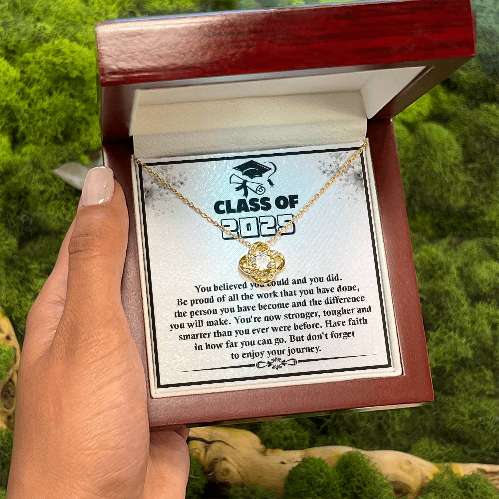 Meaningful Graduation Gift -Love Knot Necklace -Graduation Day Inspiration Gift for Him or Her
