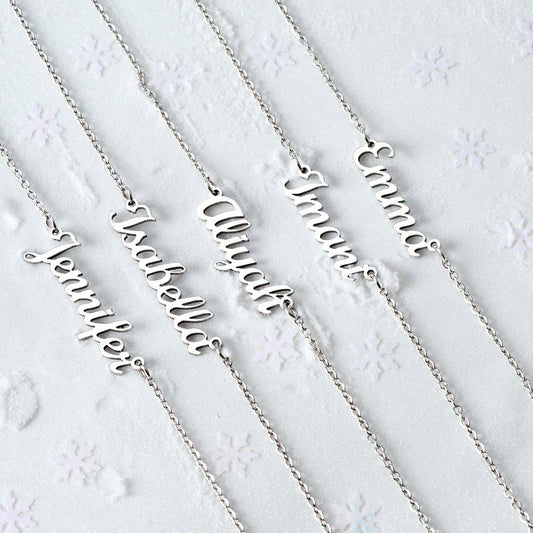 Personalized Script Name Necklace – Custom Name Pendant Gift for Her