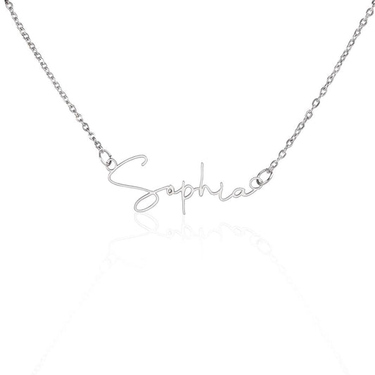 Signature Style Name Necklace – Personalized Custom Name Pendant Gift for Her