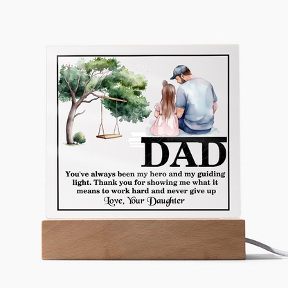 Best Gift For Dad, Amazing Gift For Dad, Square Acrylic Plaque Gift for Dad