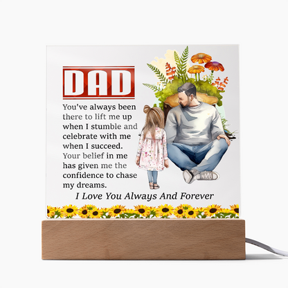 Amazing Gift For Dad, Square Acrylic Plaque Best Gift For Dad