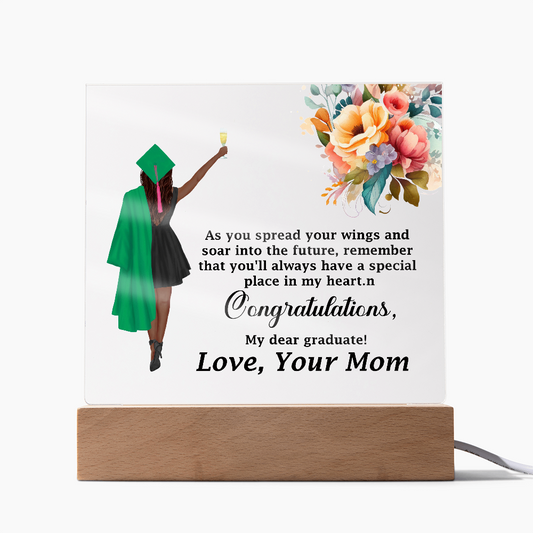 Printed Square Acrylic Plaque - A Perfect Graduation Keepsake for Proud Moments