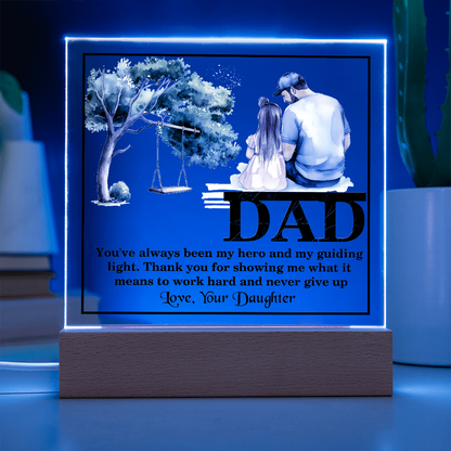 Best Gift For Dad, Amazing Gift For Dad, Square Acrylic Plaque Gift for Dad