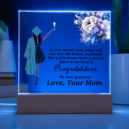 Printed Square Acrylic Plaque - A Perfect Graduation Keepsake for Proud Moments