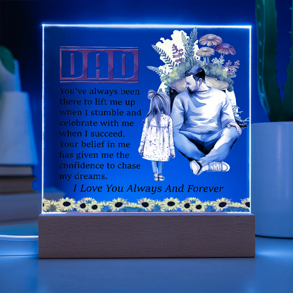 Amazing Gift For Dad, Square Acrylic Plaque Best Gift For Dad