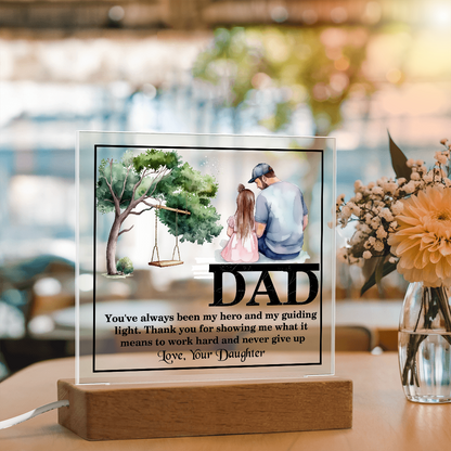Best Gift For Dad, Amazing Gift For Dad, Square Acrylic Plaque Gift for Dad